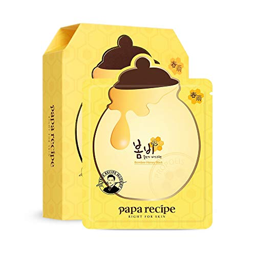 Amazon.com : [Papa Recipe] Bombee Honey Mask Pack, 1 Pack/10 Sheets, 0.88 Ounce : Beauty